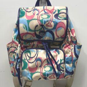 Coach Ikat Multicolor Signature Backpack